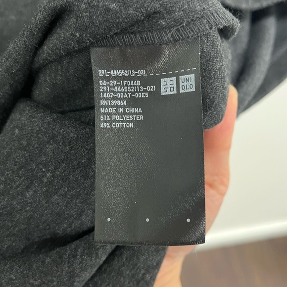 NWT Uniqlo Brushed Jersey Jumper Skirt in 08 Dark Gray - Picture 8 of 9